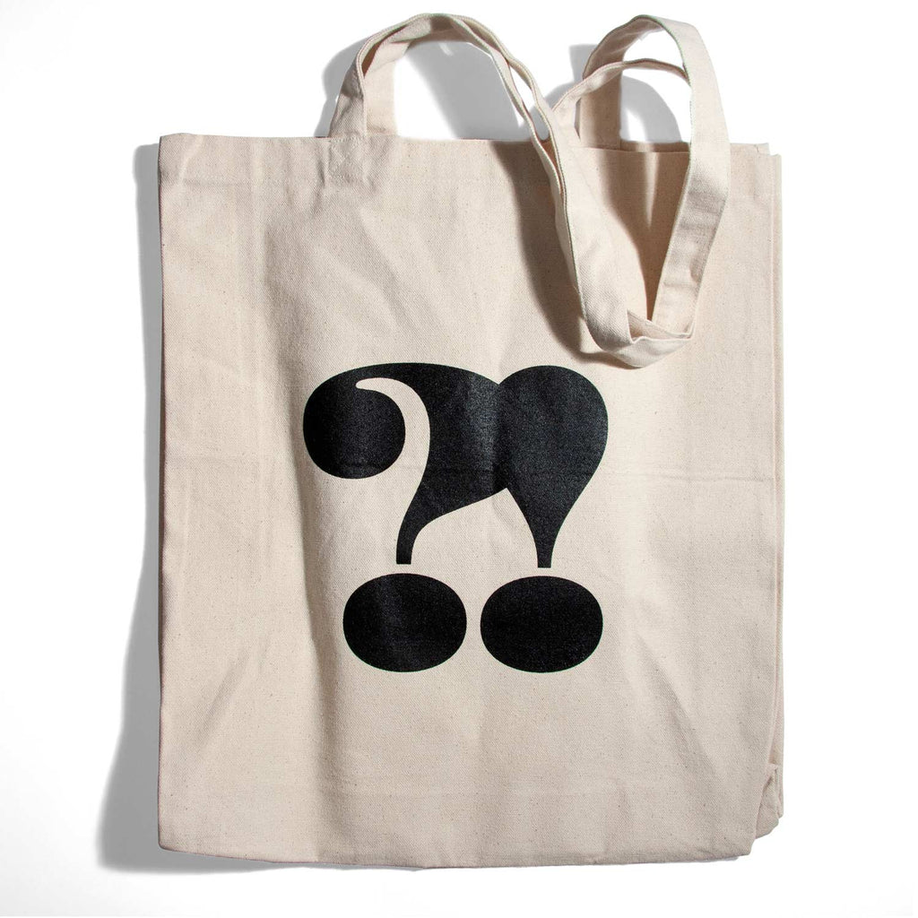 do you read me?! tote bag - natural/black (supersized and strong)