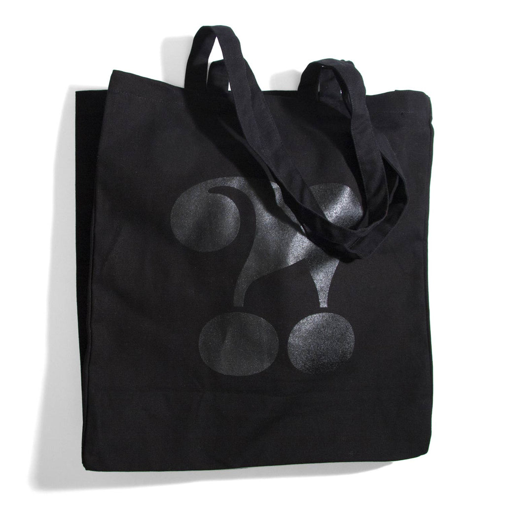 do you read me?! tote bag - black/black (supersized and strong)